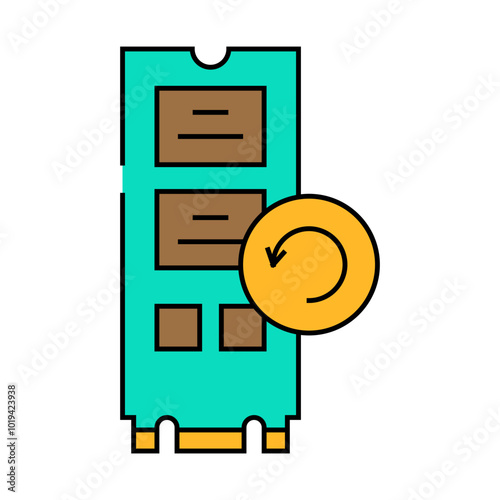 data recovery repair computer line icon vector. data recovery repair computer sign. isolated symbol illustration