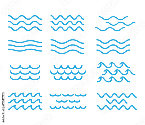 water waving line