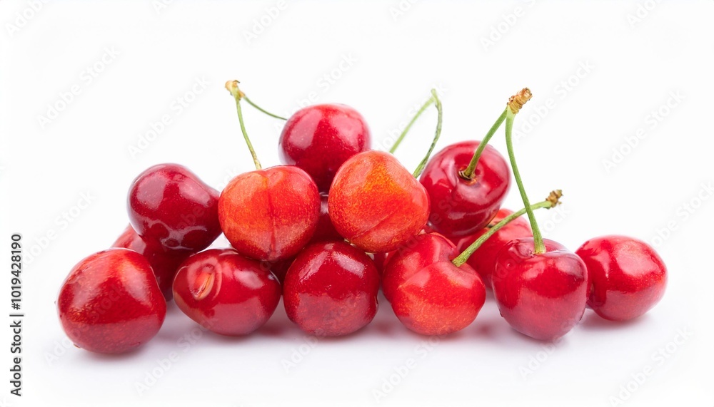 Cherry on white background. Cherry Fruit Isolated. Cherry on white background. Cherry Fruit Isolated.