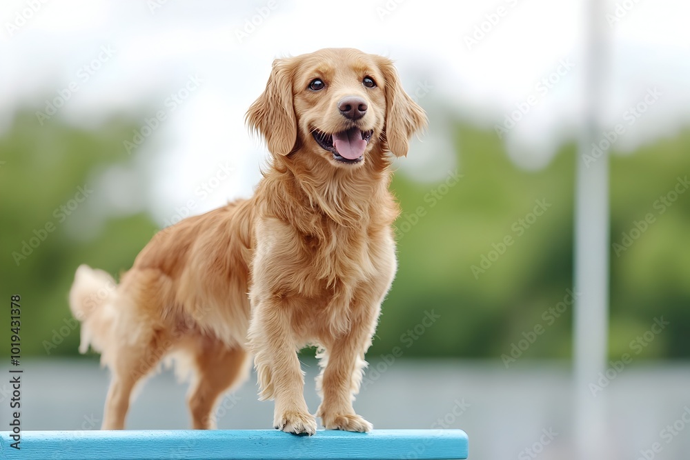 Talented Dog Performing Tricks at Pet Talent Show with Professional Lighting and Framing Talented Dog Performing Tricks at Pet Talent Show with Professional Lighting and Framing