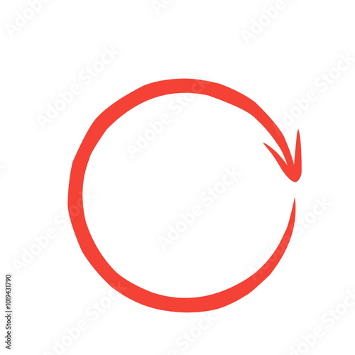 arrow red circle