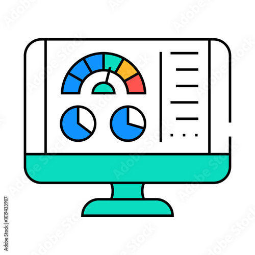 pc optimization repair computer line icon vector. pc optimization repair computer sign. isolated symbol illustration