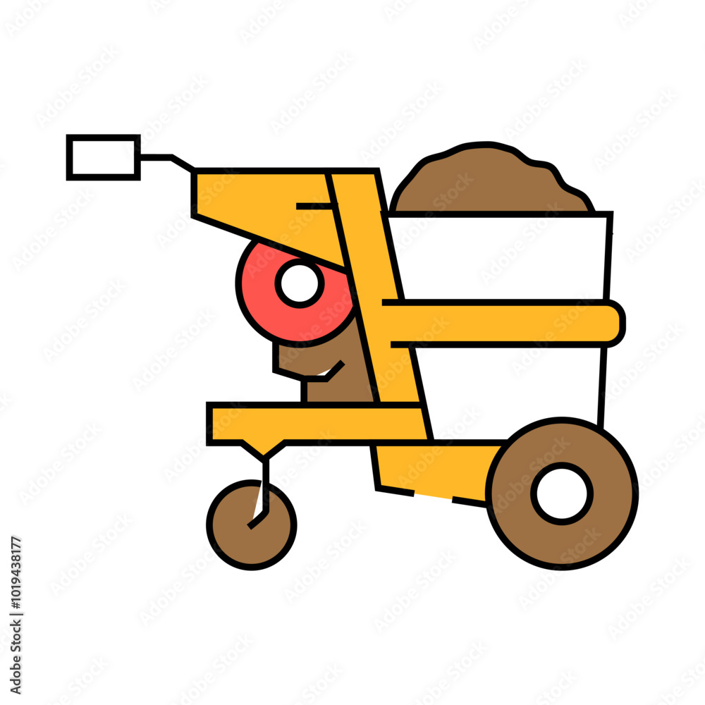 dump truck construction vehicle line icon vector. dump truck construction vehicle sign. isolated symbol illustration dump truck construction vehicle line icon vector. dump truck construction vehicle sign. isolated symbol illustration