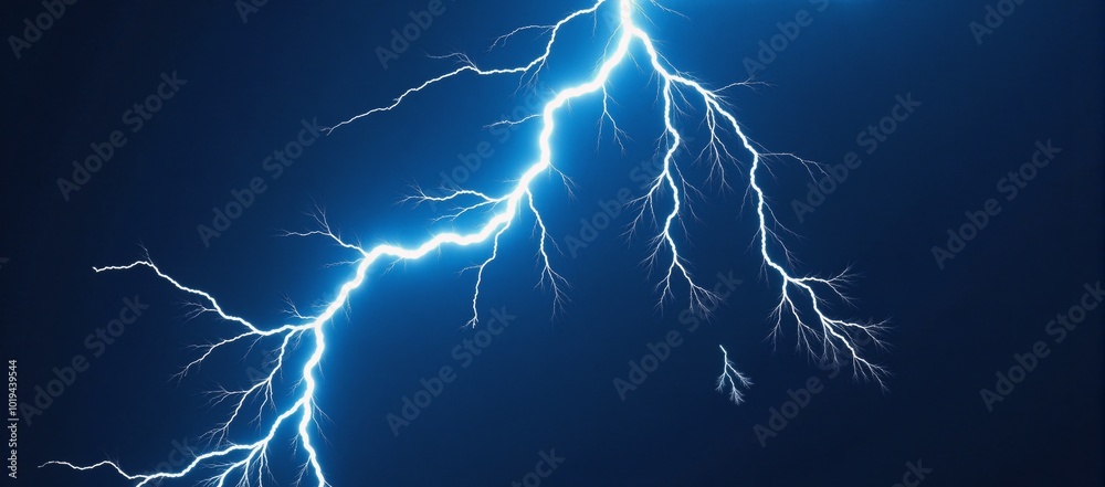 Digital art showcasing an intense blue lightning bolt with a fractal texture and dynamic abstract design against a high-contrast backdrop Digital art showcasing an intense blue lightning bolt with a fractal texture and dynamic abstract design against a high-contrast backdrop