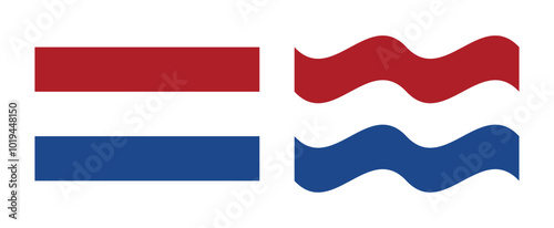 Netherlands flag flat wave