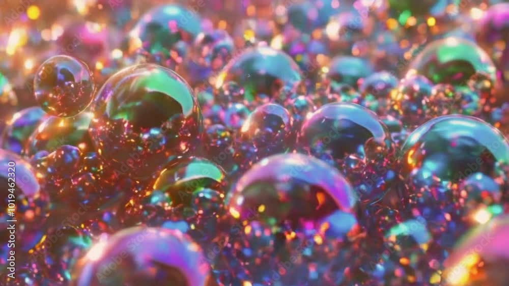 A close-up of colorful soap bubbles reflecting light in a vibrant, shimmering display. A close-up of colorful soap bubbles reflecting light in a vibrant, shimmering display.