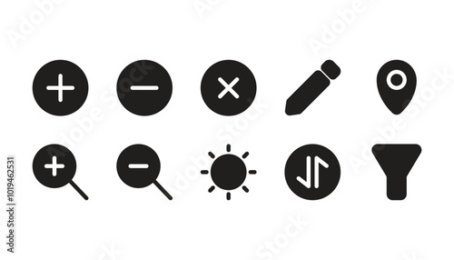 user interface icon pack solid style
