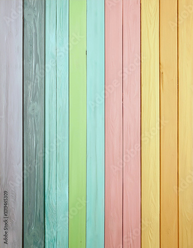 Colorful Wooden Planks Background