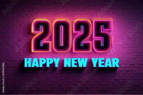 New Year 2025 Creative Design Concept - 3D Rendered Image