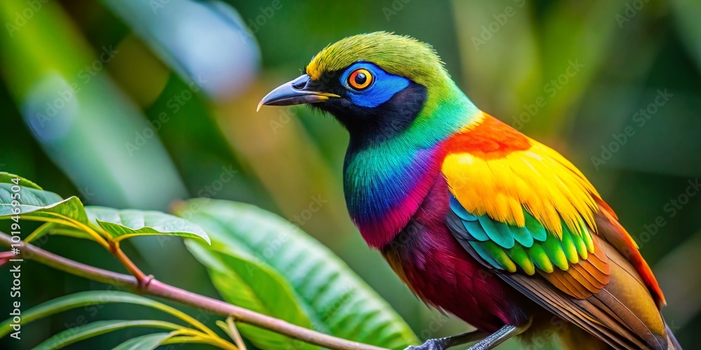 Obraz premium Vibrant and Exotic Birds of Paradise in Their Natural Habitat Captured in Stunning Detail and Color