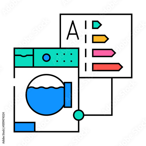 appliances energy efficient line icon vector. appliances energy efficient sign. isolated symbol illustration