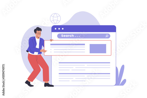 Website featured snippets concept illustration. Illustration for website, landing page, mobile app, poster and banner. Trendy flat vector illustration