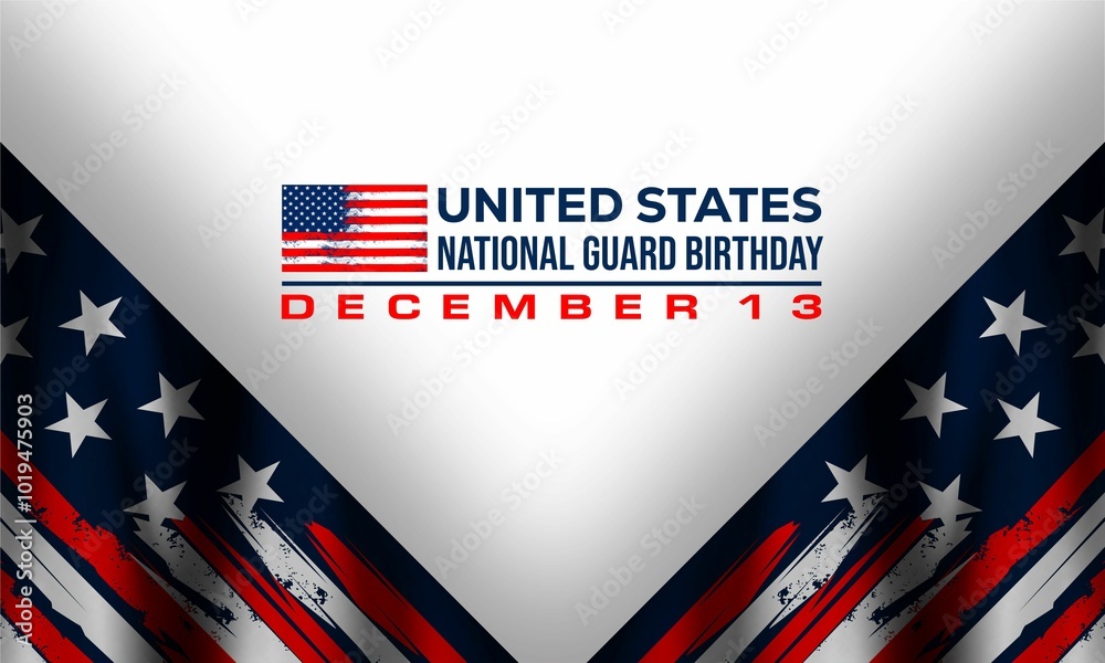 United States National Guard Birthday December 13 Background Vector United States National Guard Birthday December 13 Background Vector
