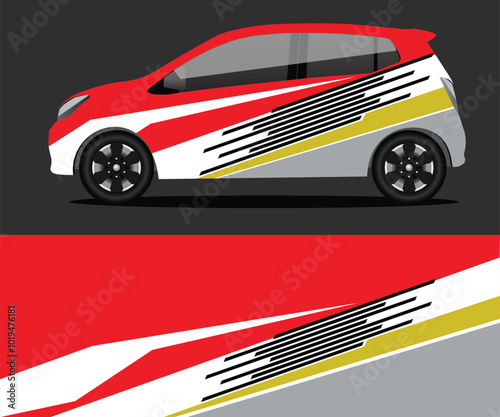Racing Car Warp Illustration