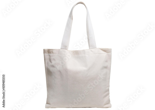 Blank tote canvas bag isolated on transparent or white background photo