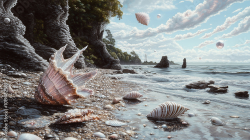 seashells on the beach