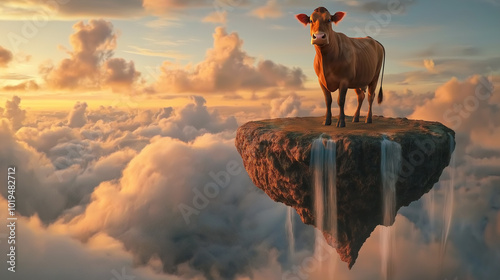Cow in a fantasy world