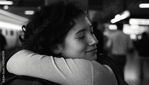 Emotional goodbyes at airports or train stations, focusing on connection and separation