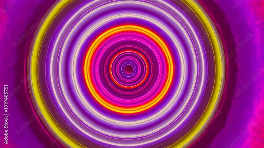 A vibrant, swirling pattern of concentric circles in neon colors creating a hypnotic effect. A vibrant, swirling pattern of concentric circles in neon colors creating a hypnotic effect.