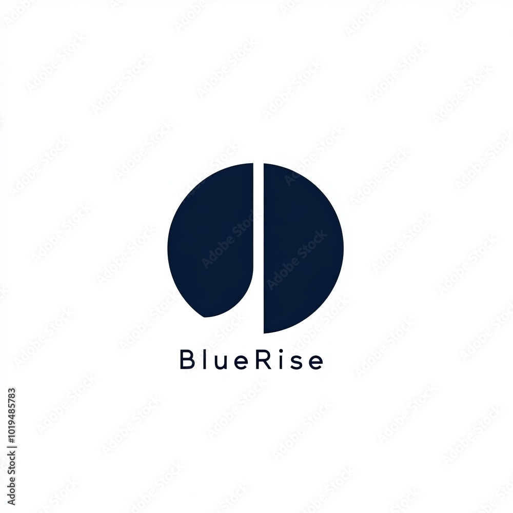 Minimalist logo design for BlueRise brand Minimalist logo design for BlueRise brand