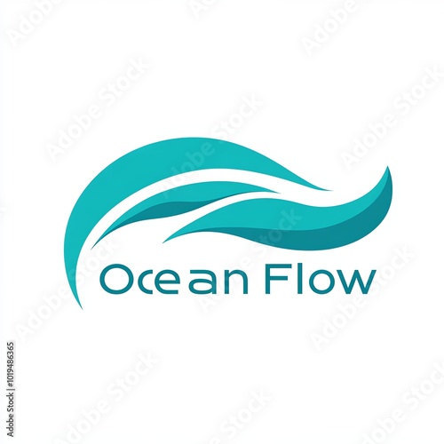 Ocean Flow Logo Design with Fluid Wave Motif photo