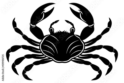 Crab silhouette vector illustration