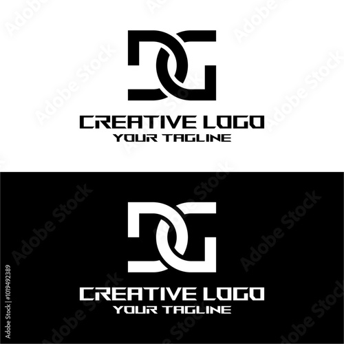 creative letter logo dg desain vektors