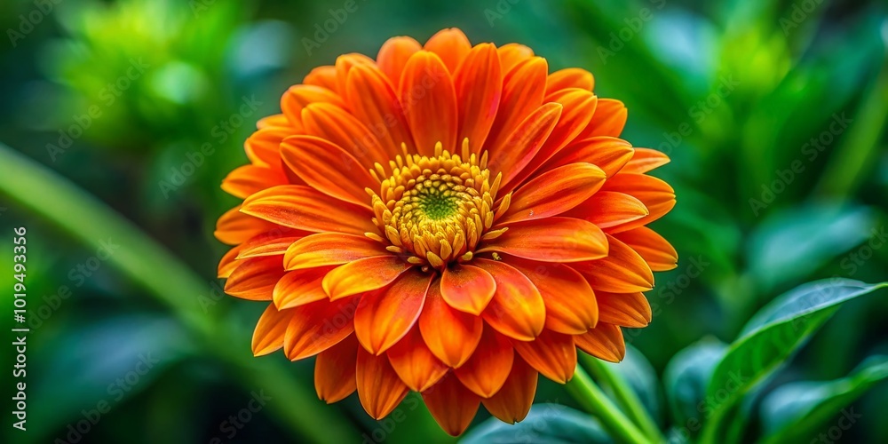 Vibrant Indian Orange Flower in Bloom, Showcasing Nature's Beauty with Lush Green Backgrounds Vibrant Indian Orange Flower in Bloom, Showcasing Nature's Beauty with Lush Green Backgrounds