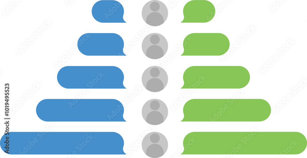 message bubbles with avatar vector design message bubbles with avatar vector design