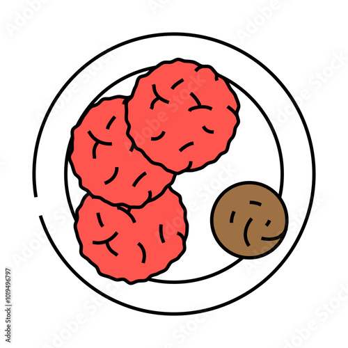 kimchi pancakes korean cuisine line icon vector. kimchi pancakes korean cuisine sign. isolated symbol illustration