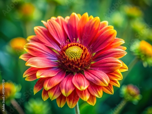 Vibrant Myrthe Bolt Flower in Full Bloom Against a Soft Green Background Capturing Nature's Beauty
