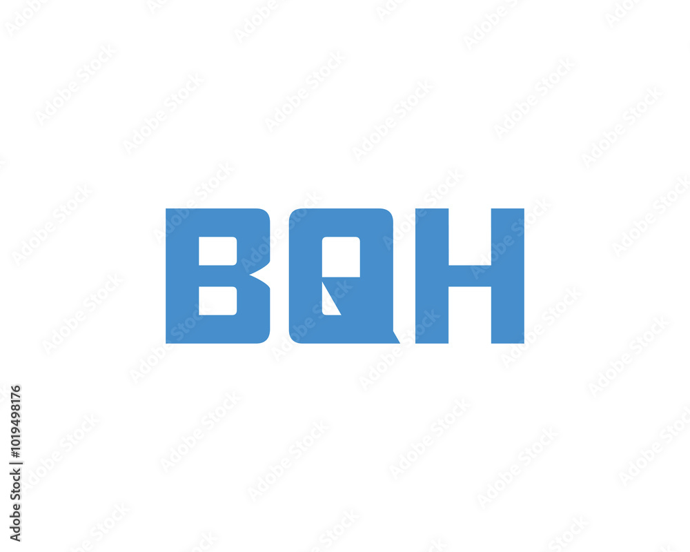 BQH logo design vector template. BQH