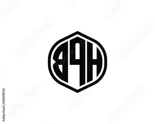 BQH logo design vector template. BQH