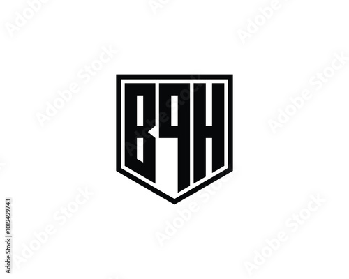 BQH logo design vector template. BQH