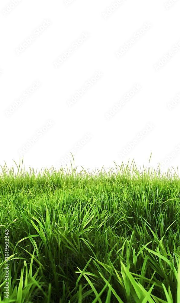 Obraz premium Green grass isolated on white background with for your text