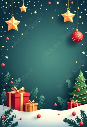 Unique Flat Vector Christmas Decoration Template for Eye-Catching Social Media Marketing Campaigns
