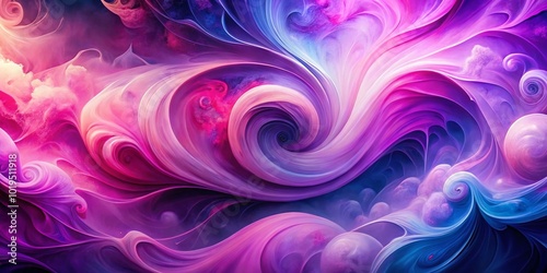 Vibrant Swirls of Pink and Purple Blending Together in a Beautiful Abstract Design for Backgrounds
