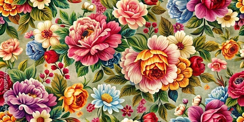 A Tapestry of Blossoms, A symphony of colors, each petal meticulously painted, a vibrant celebration of nature's artistry