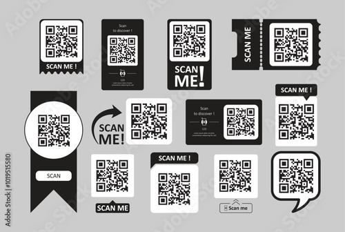  qr code scan vector design template