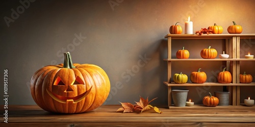 Halloween podium product stand promotion with pumpkin , Halloween, podium, product, stand, promotion, pumpkin, display photo