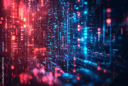 Wallpaper Mural Digital Technology background of data and network Torontodigital.ca