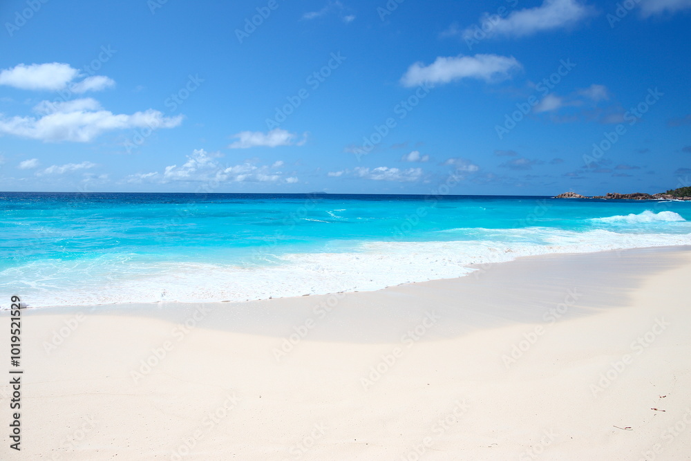 The scenery of Seychelles islands in the Indian Ocean The scenery of Seychelles islands in the Indian Ocean