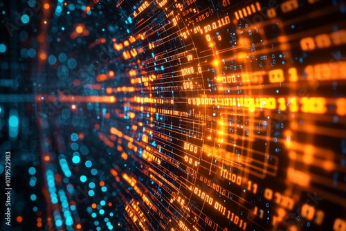 Wallpaper Mural Digital Technology background of data and network Torontodigital.ca