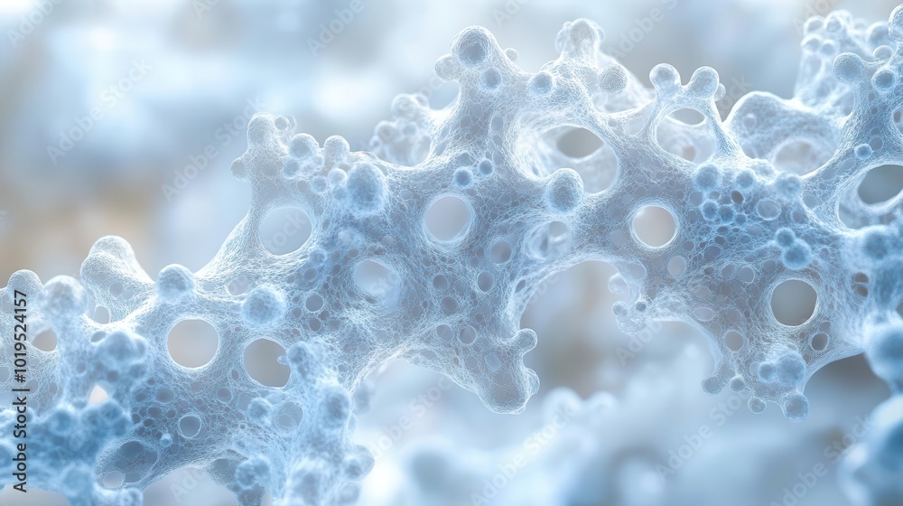 complex white molecular structures swirling and intertwining against a soft luminous background representing the intricate beauty of biological science in a detailed 3d rendering complex white molecular structures swirling and intertwining against a soft luminous background representing the intricate beauty of biological science in a detailed 3d rendering