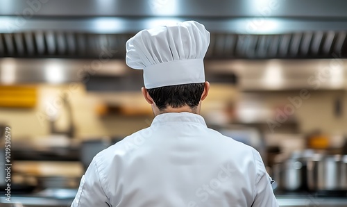 Chef Standing in a Restaurant Kitchen