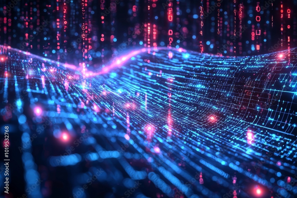 Digital Technology background of data and network Digital Technology background of data and network