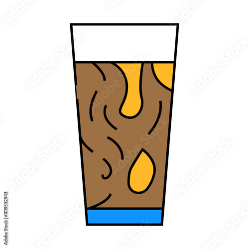 Wallpaper Mural thai iced tea cuisine line icon vector. thai iced tea cuisine sign. isolated symbol illustration Torontodigital.ca