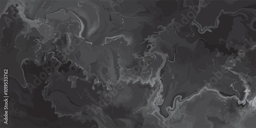 mesmerizing abstract design featuring flowing black and gray marble patterns with fluid texture, creating a dynamic and mysterious visual. Ideal for backgrounds or art projects