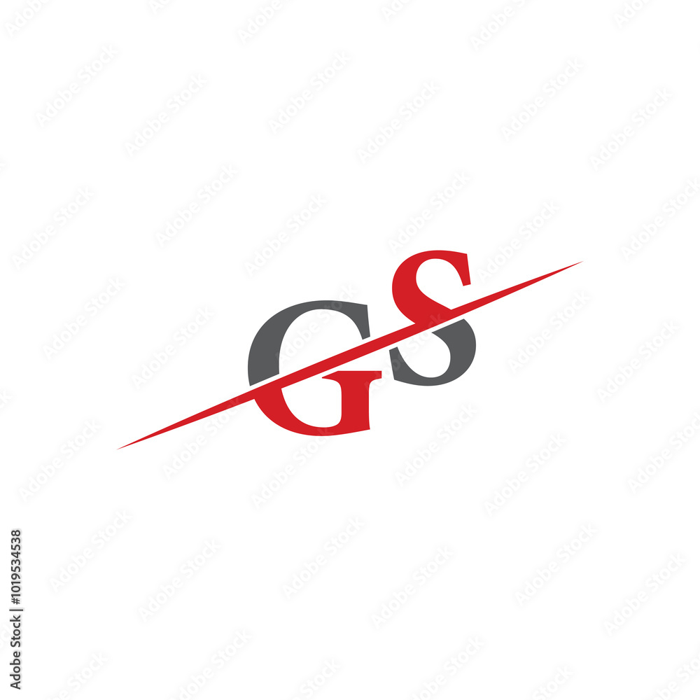 Minimalist GS Logo with Dynamic Diagonal Line Minimalist GS Logo with Dynamic Diagonal Line