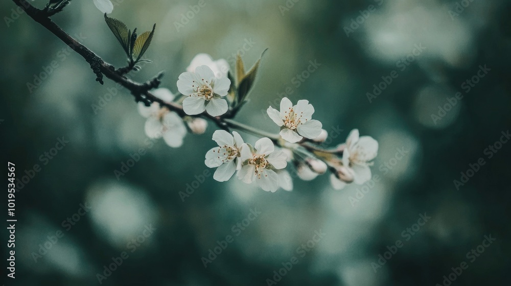 Delicate Blossom Branch in Soft Natural Light Delicate Blossom Branch in Soft Natural Light